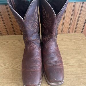 Brown ARIAT Leather Cowboy Boots